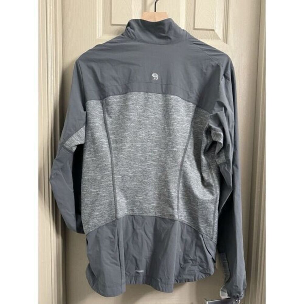 Mountain Hardwear Women's XL Gray Mighty Power Hybrid Jacket Pockets Windbreaker - Picture 6 of 6